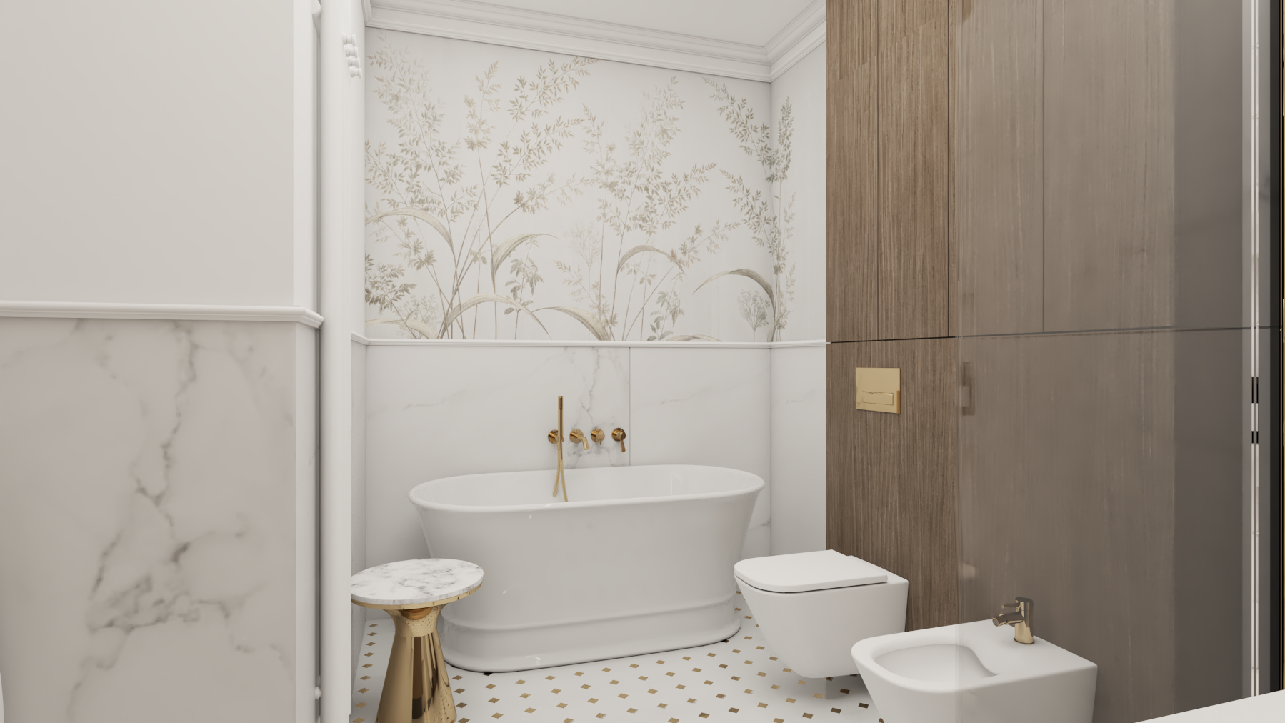 Nowoczesna lada recepcyjna z logo